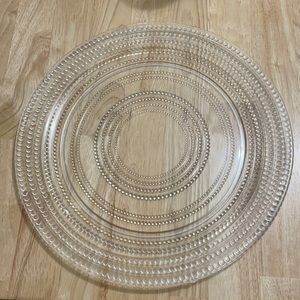 William Sonoma Glass Chargers